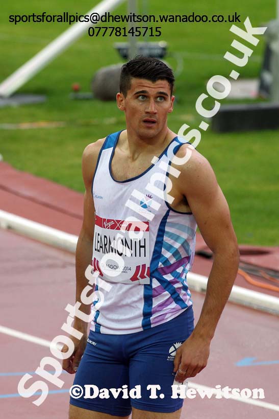 Guy Learmonth (Scotland) in the 800 metres at the Commonwealth Games, Glasgow. Photo: David T. Hewitson/Sports for All Pics